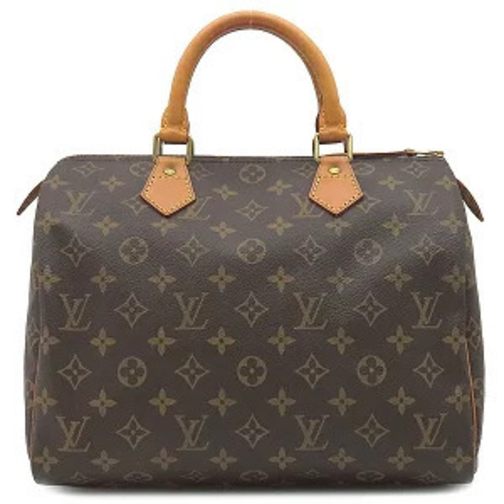 Louis Vuitton Speedy handbag Monogram canvas brown Boston bag Key padlock
